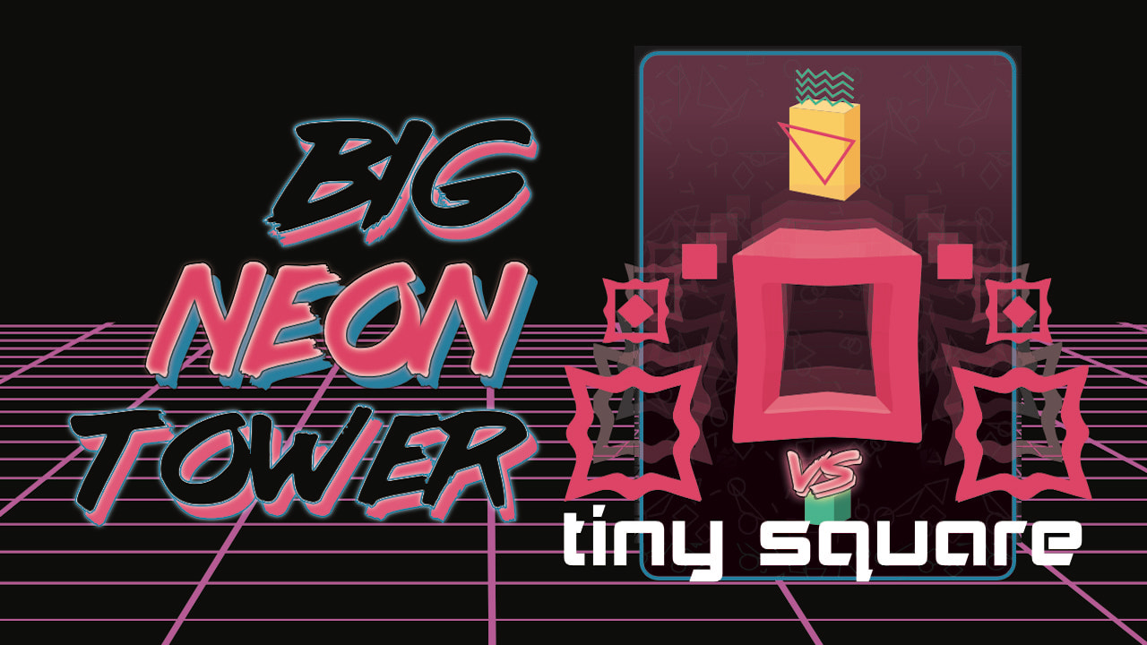 Image Big NEON Tower VS Tiny Square